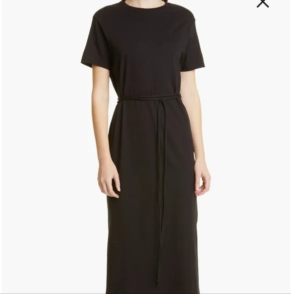 Vince Black Crew Neck T Shirt Dress M - Picture 10 of 10